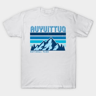 Auyuittuq national park retro vintage mountains T-Shirt